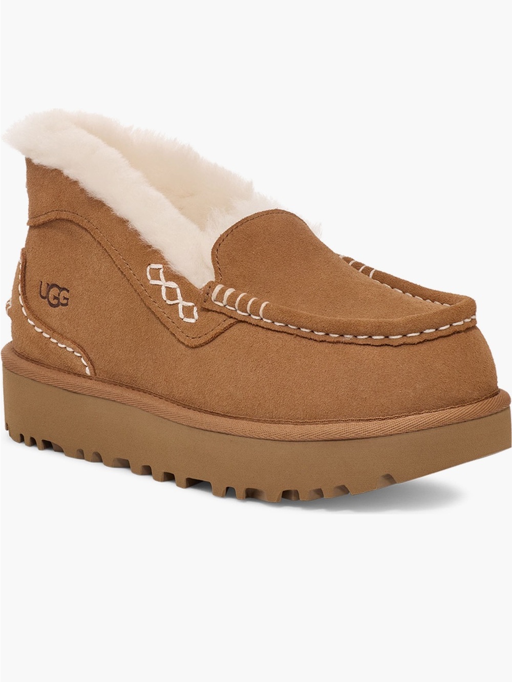 UGG® Ansley Parc Genuine Shearling Platform
Slipper (Women)